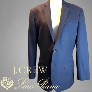 J CREW / LORO PIANA Ludlow Slim-fit deep navy suit jacket in Italian wool 40S